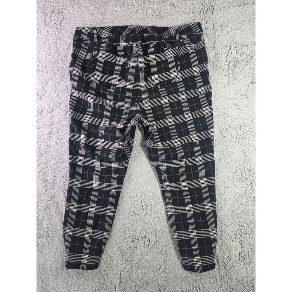 Torrid Pants Womens 26 Black Plaid Ankle Zip Skinny Tapered Punk Preppy - Picture 2 of 12